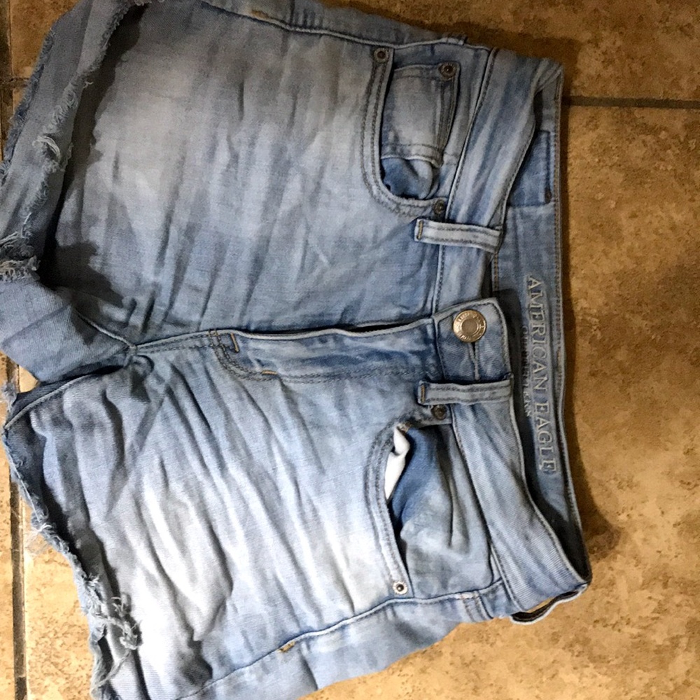 American eagle light jean shorts